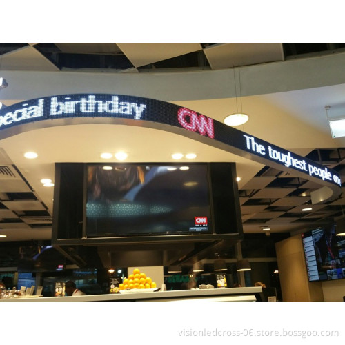 Indoor P7.62 Full Color Flexible Led Sign For Arbitrary Shape Screen